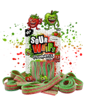 SOUR WHIPS StrawbApple Candy Bag 96g